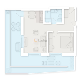 Планировка 2-комнатной