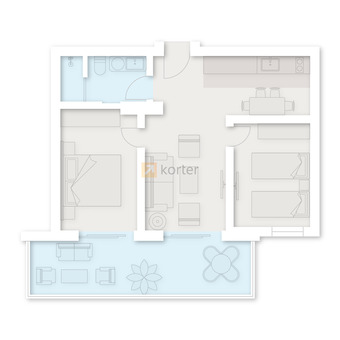 Планировка 3-комнатной